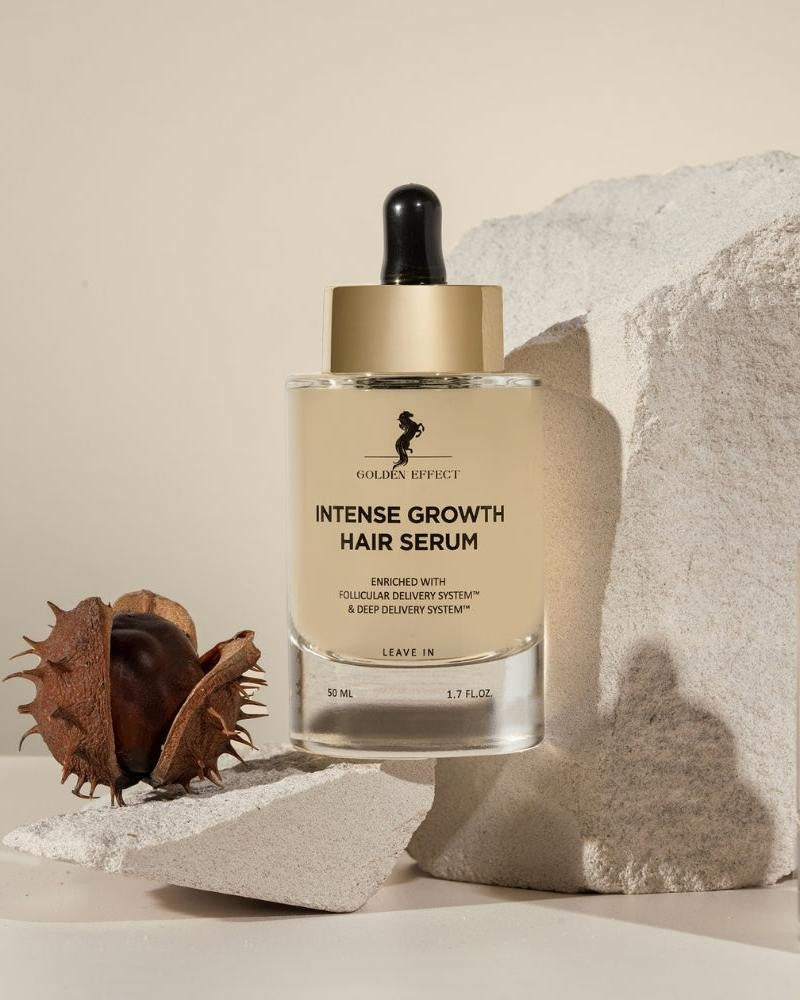 Intense Growth Hair Serum tussen stenen en paardenkastanje